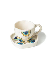 Alamkari India Ceramic Rainbow Cup & Saucer Set